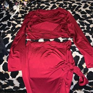 Fashion nova Crop top with skirt